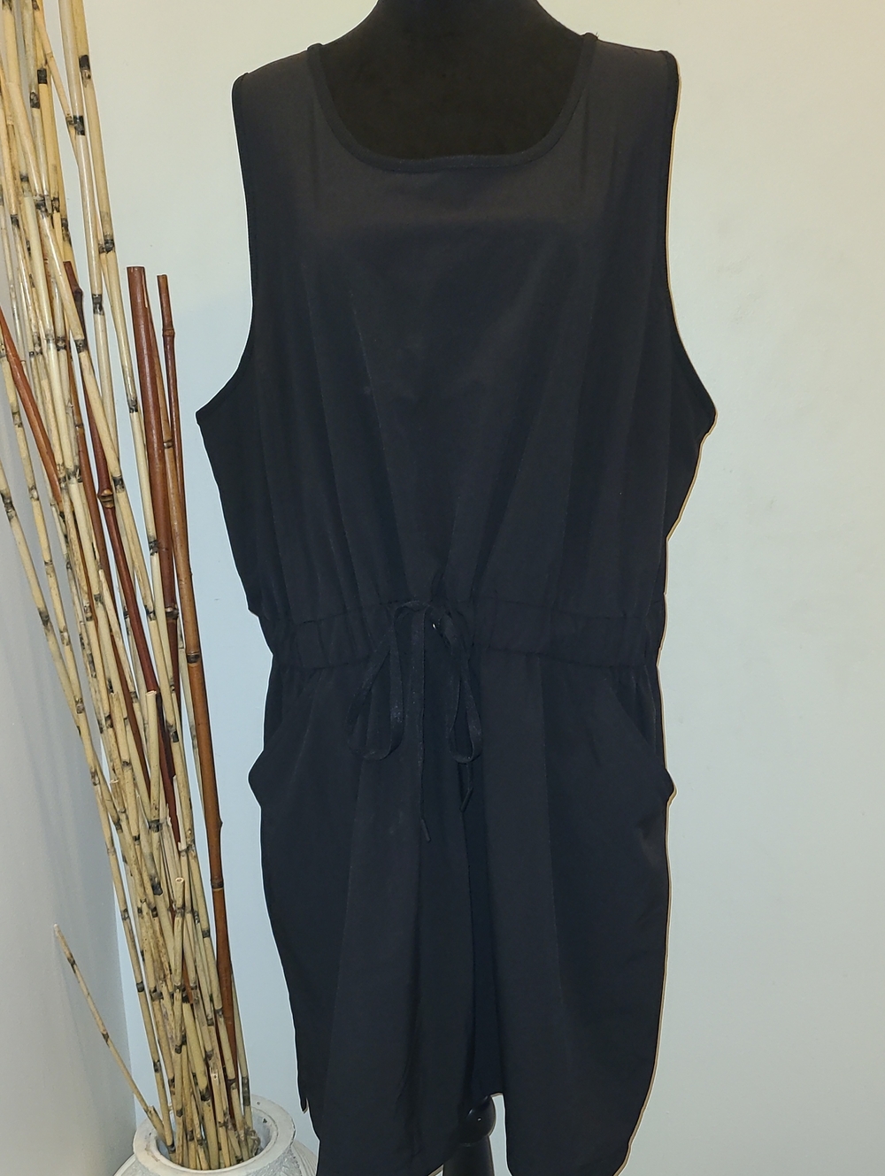 tek gear Black Sleeveless Drawstring  Dress